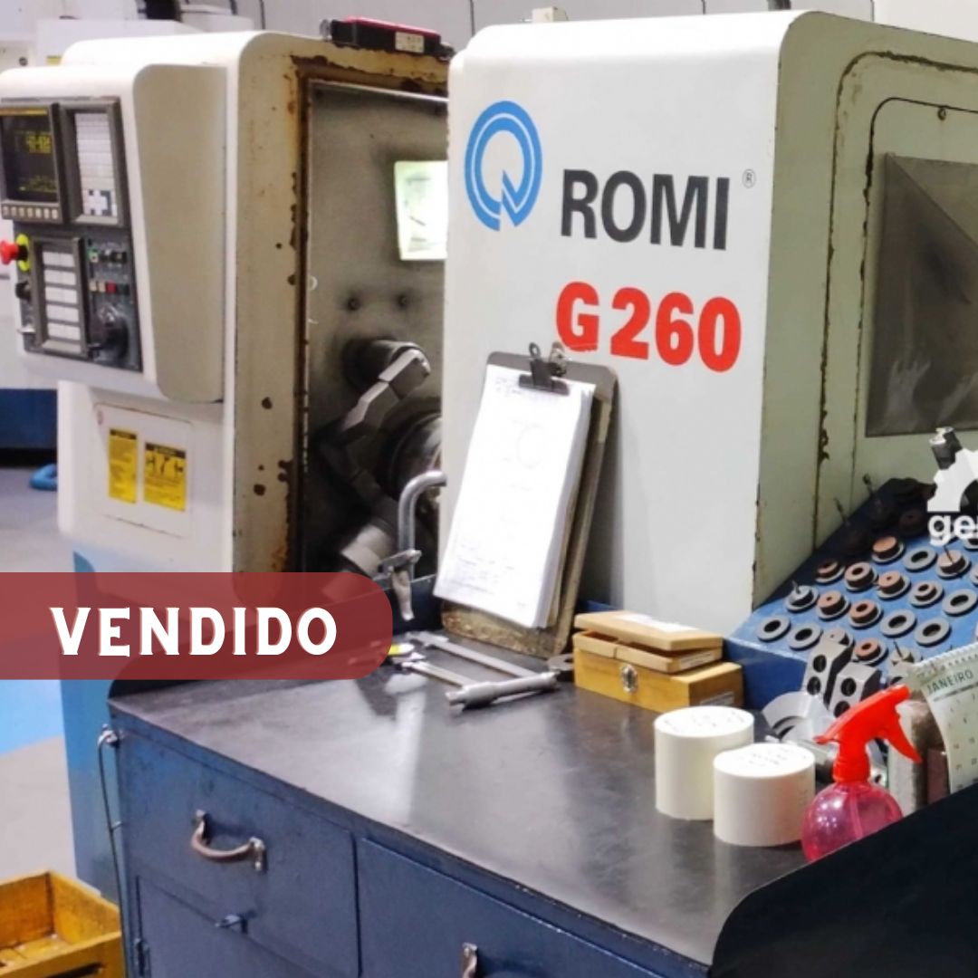 TORNO CNC ROMI G260 ANO 2004 COMPLETO